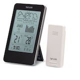 Taylor Wireless Weather Station Thermometer with Barometer Front_Angled_Left