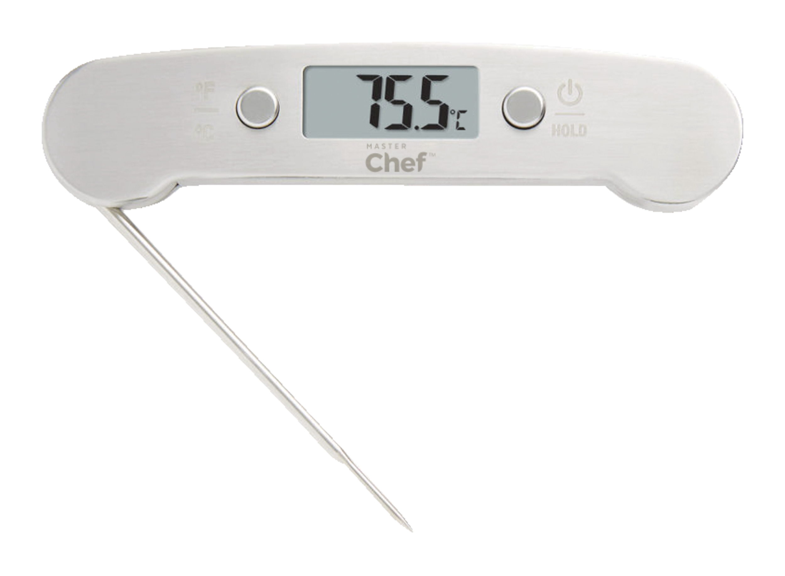 MASTER Chef Stainless Steel Folding Digital Thermometer Front_Flat