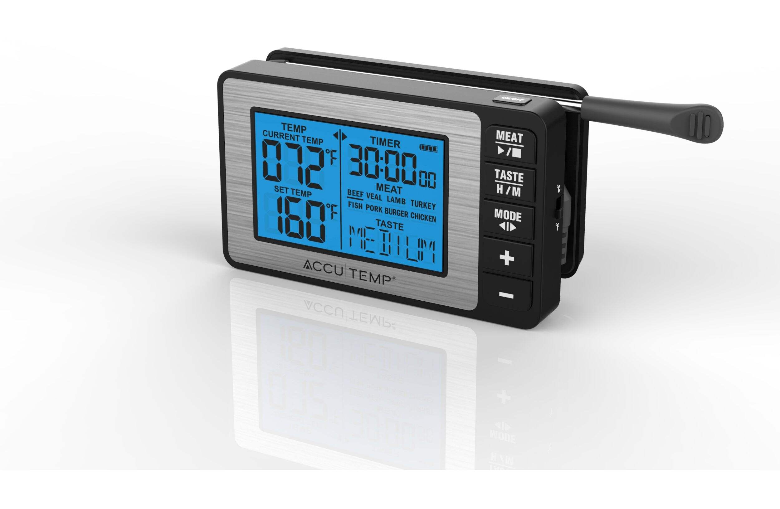 Accutemp Meat Thermometer with Probe Front_Three_Fourths_Angled_Left