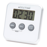 Accutemp Digital Timer, White Front_Angled_Left