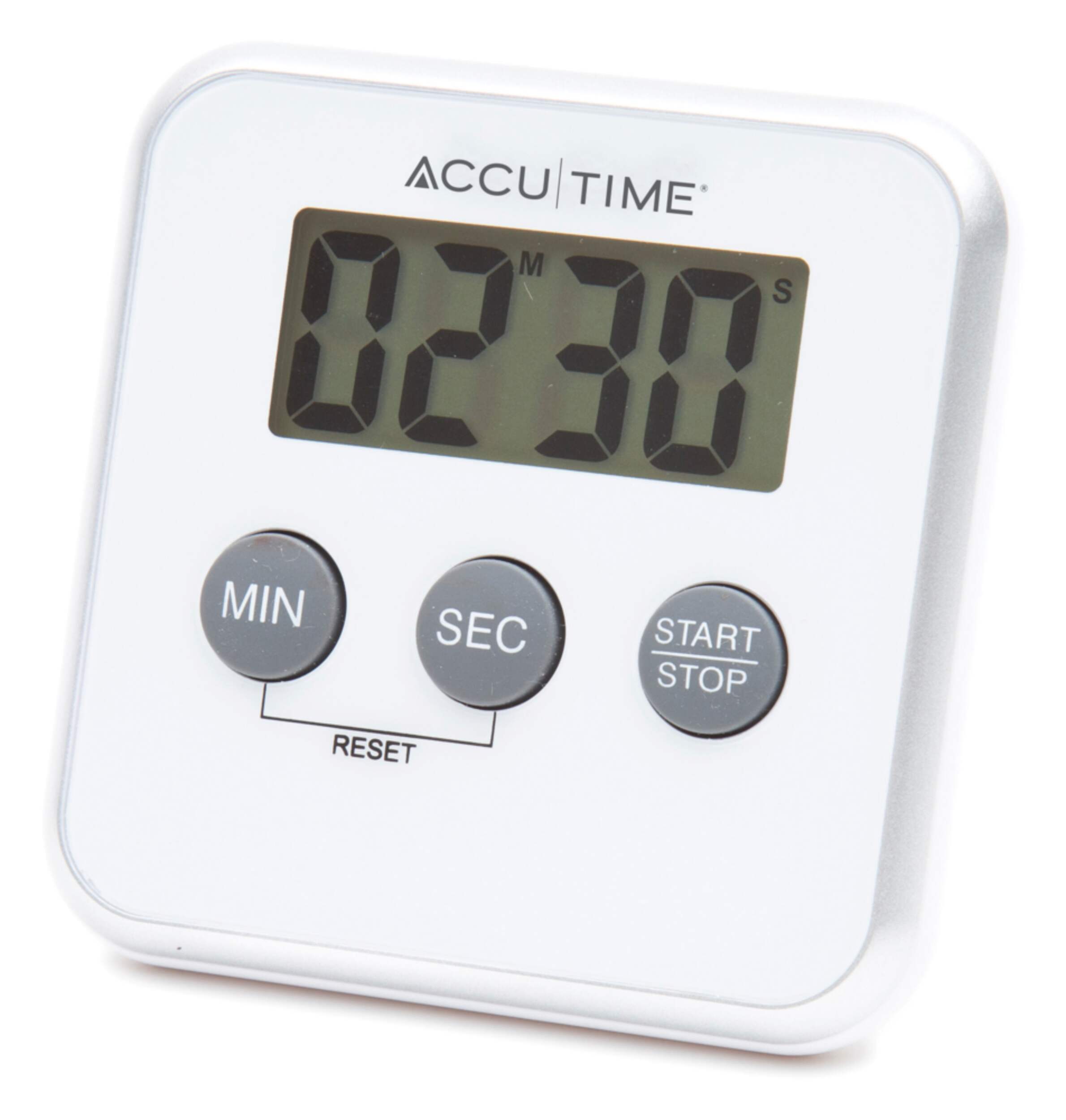 Accutemp Digital Timer, White Front_Angled_Left