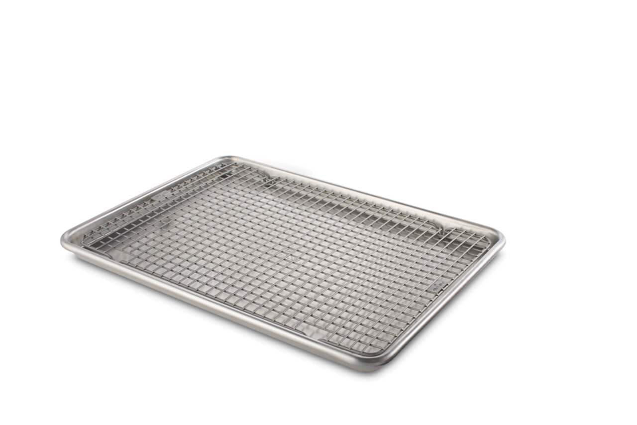Baker's Mark 12 x 16 Stainless Steel Footed Wire Cooling Rack