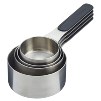 PADERNO Stainless Steel Measuring Cups with Magnetic Handle, 4-pc