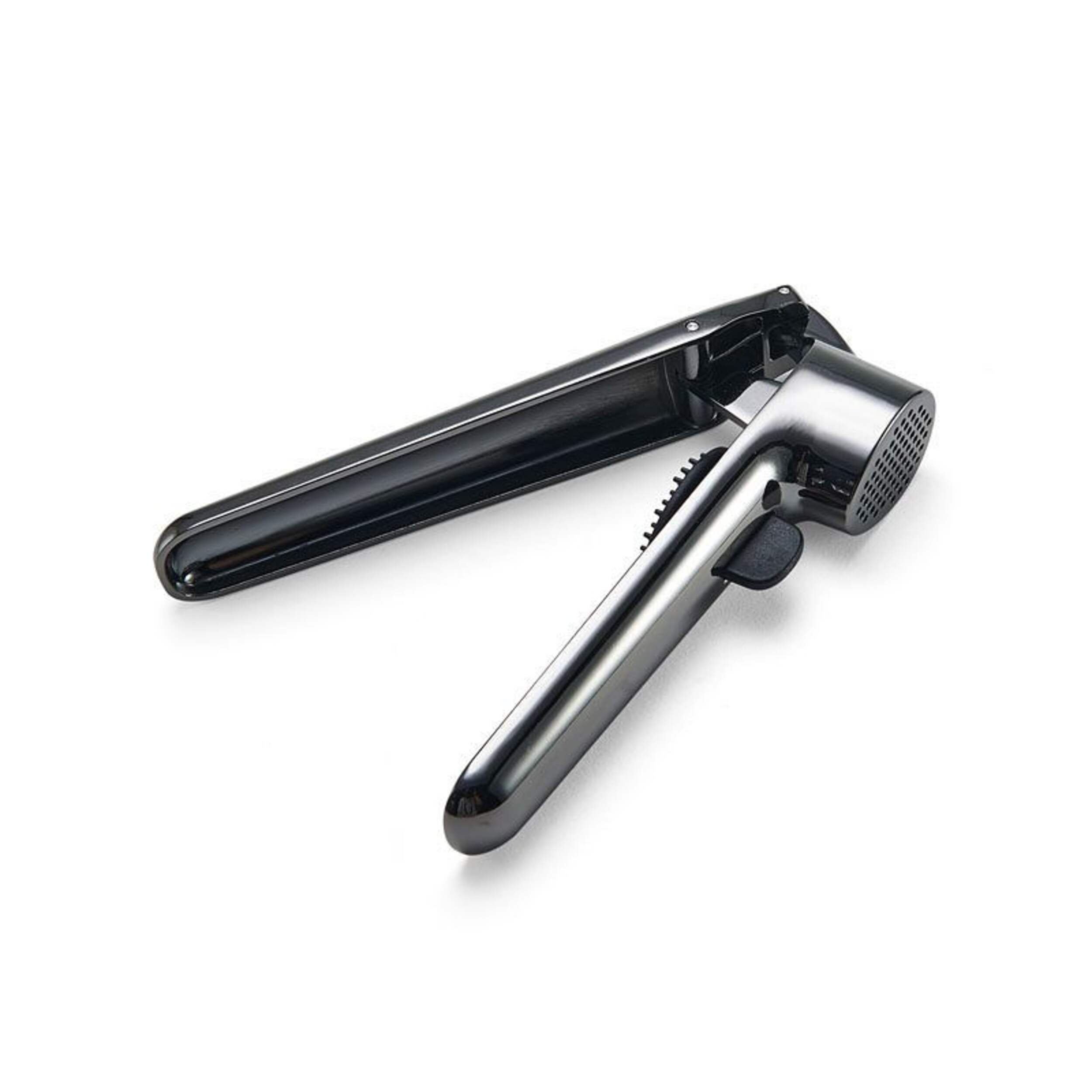 MasterChef Pro Garlic Press Kitchen Tool with Built-in Cleaner Front_Three_Fourths_Angled_Left