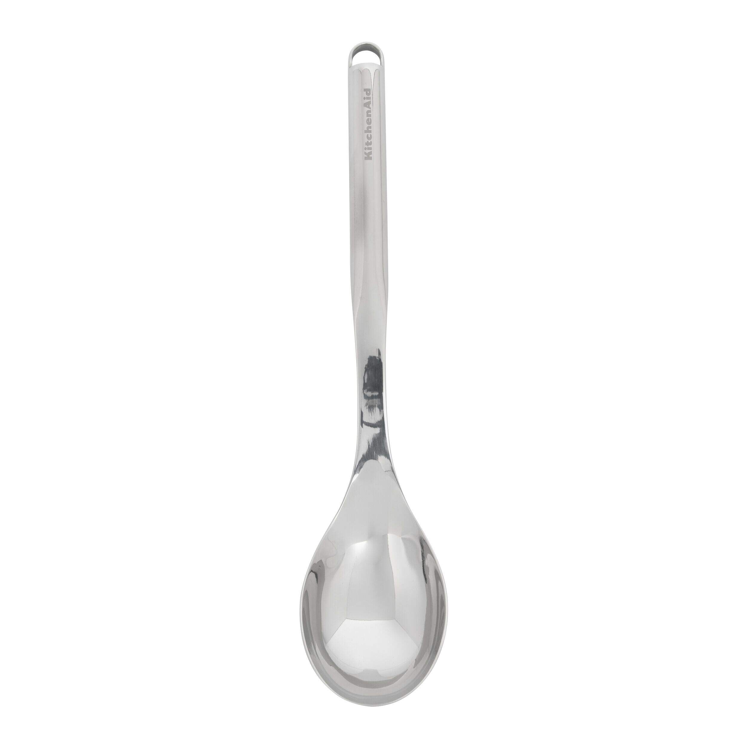 KitchenAid Premium Stainless Steel Basting Spoon Overhead_Flat