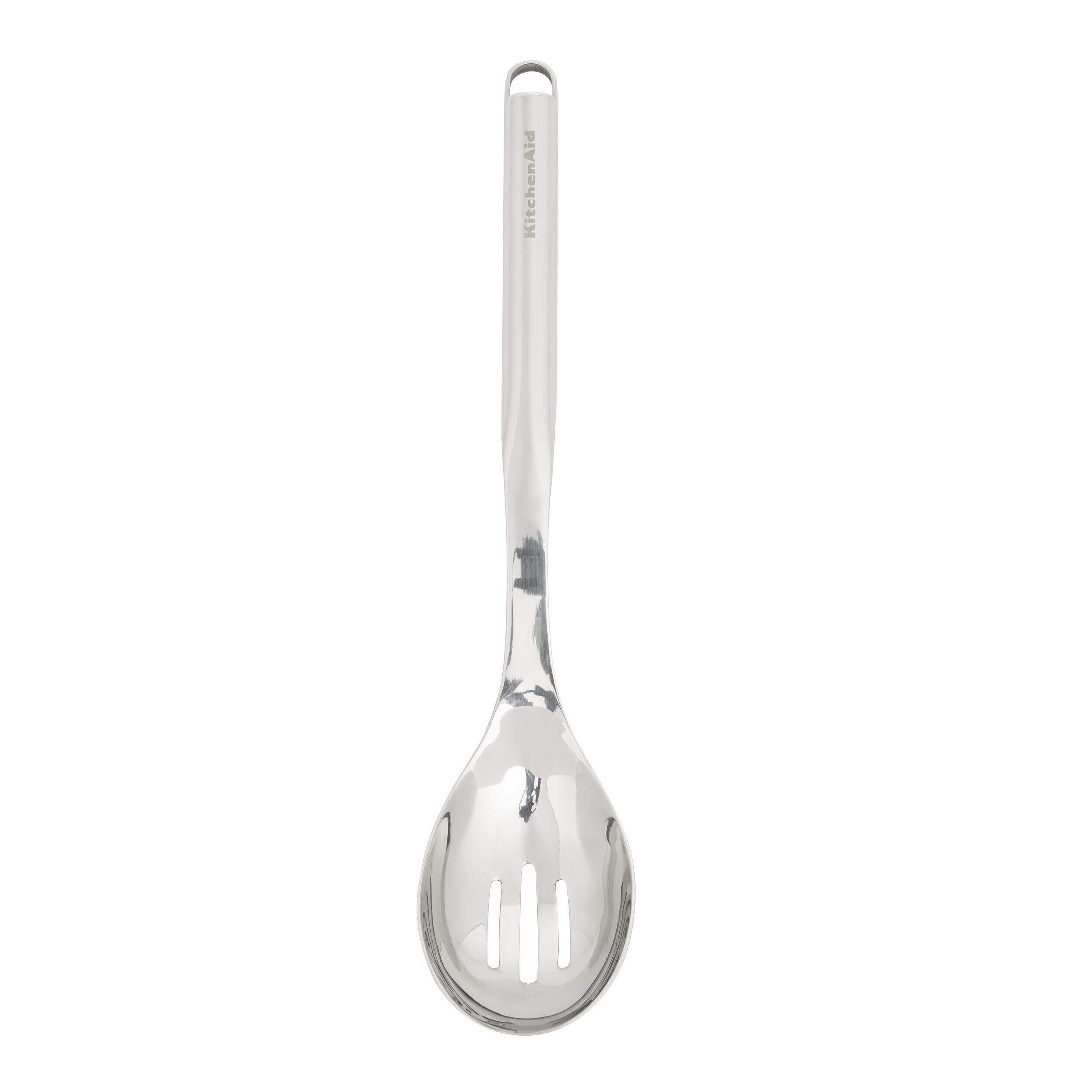 KitchenAid Premium Stainless Steel Slotted Spoon Overhead_Flat