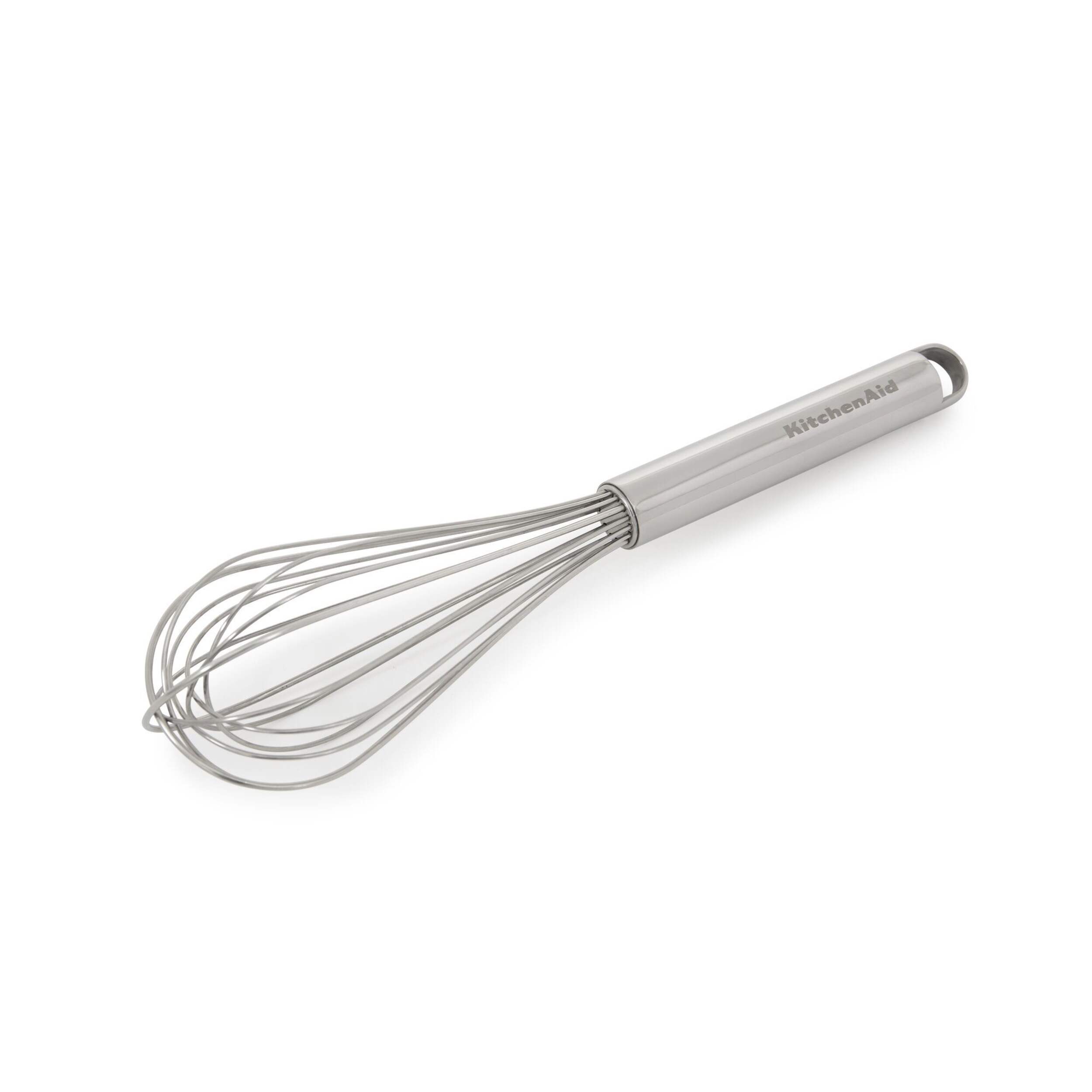 KitchenAid Premium Stainless Steel Utility Whisk Front_Three_Fourths_Angled_Left