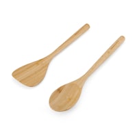 KitchenAid S2 Bamboo Tools Spoon & Turner Front_Three_Fourths_Angled_Left
