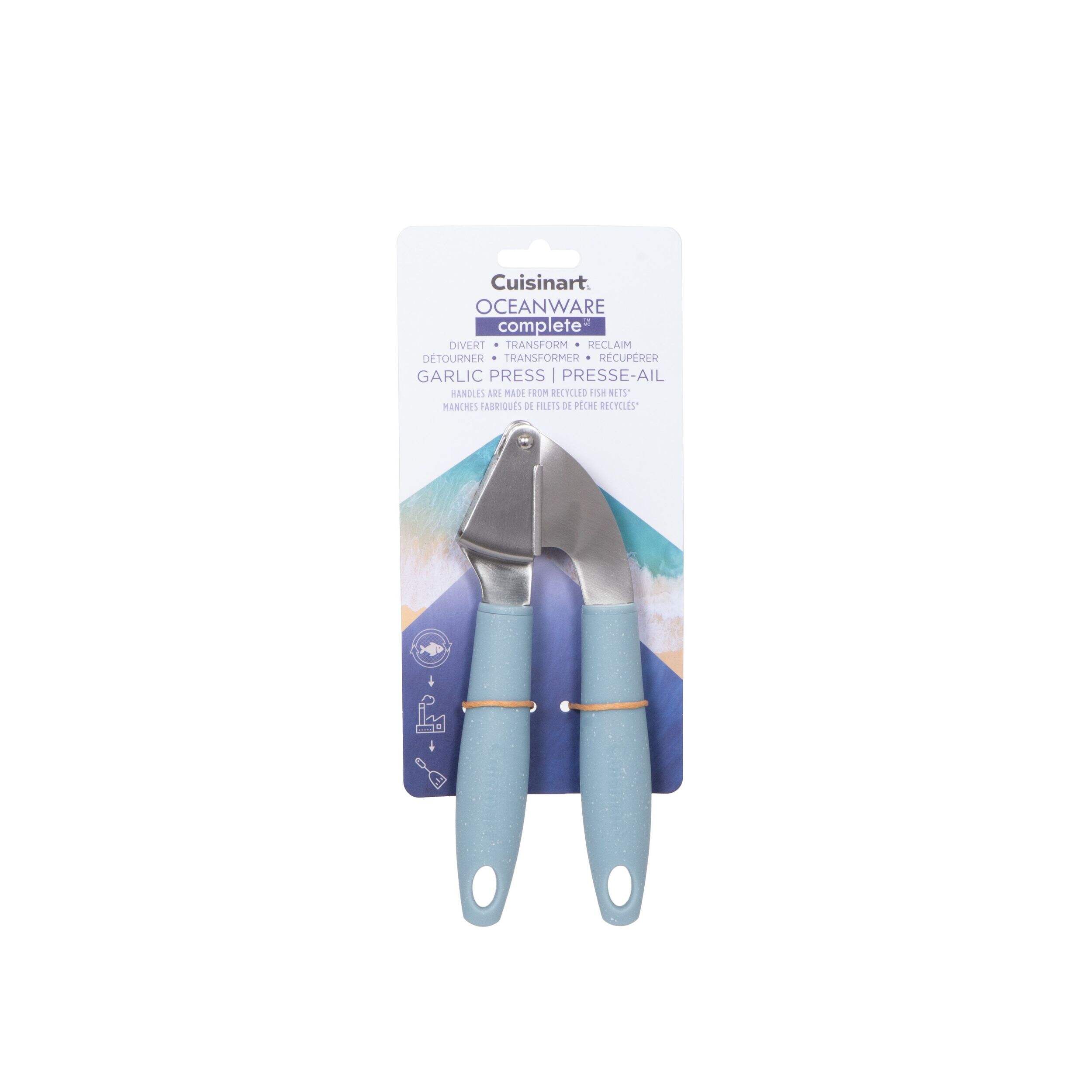 Cuisinart Oceanware Non-Slip Stainless Steel Garlic Press Front_Flat