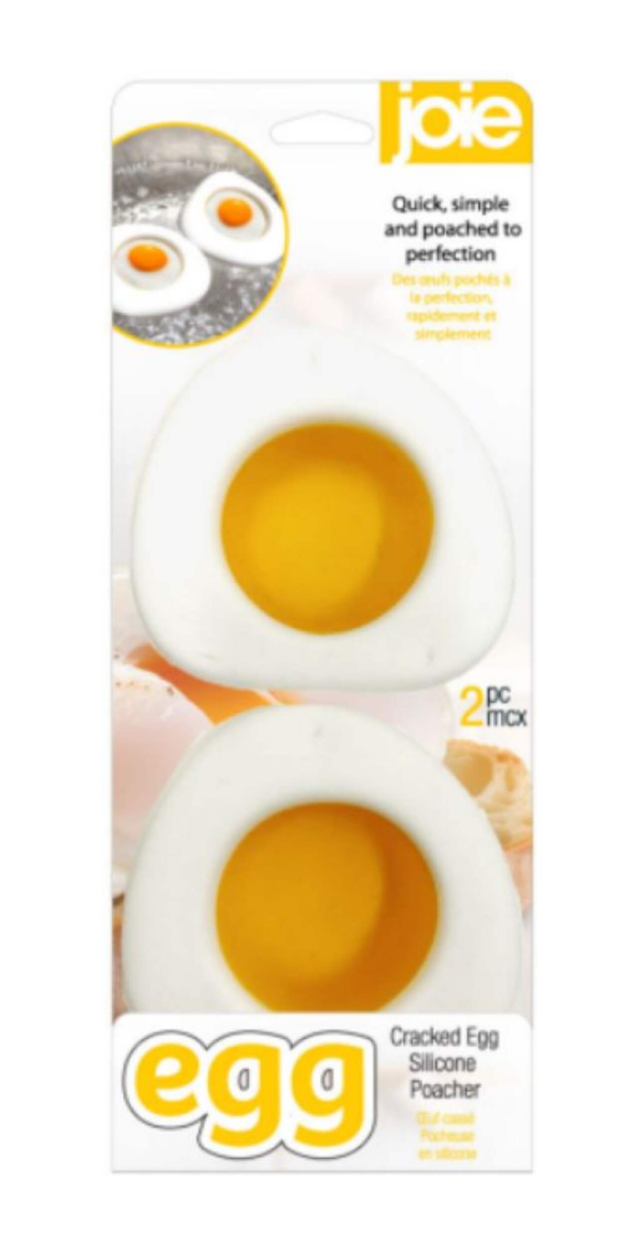 Joie Cracked Egg Silicone Poacher, 2-pc Front_Flat
