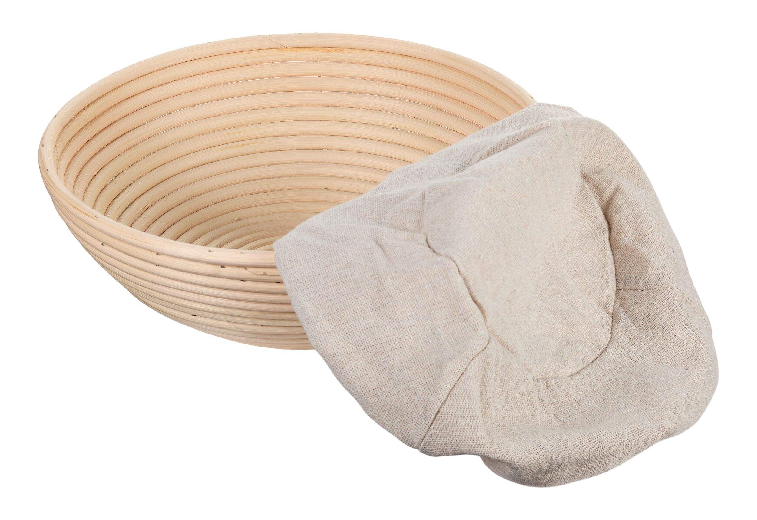Paderno Vida Cotton/Linen Bread Proofing Basket, 9.84-in Front_Elevated