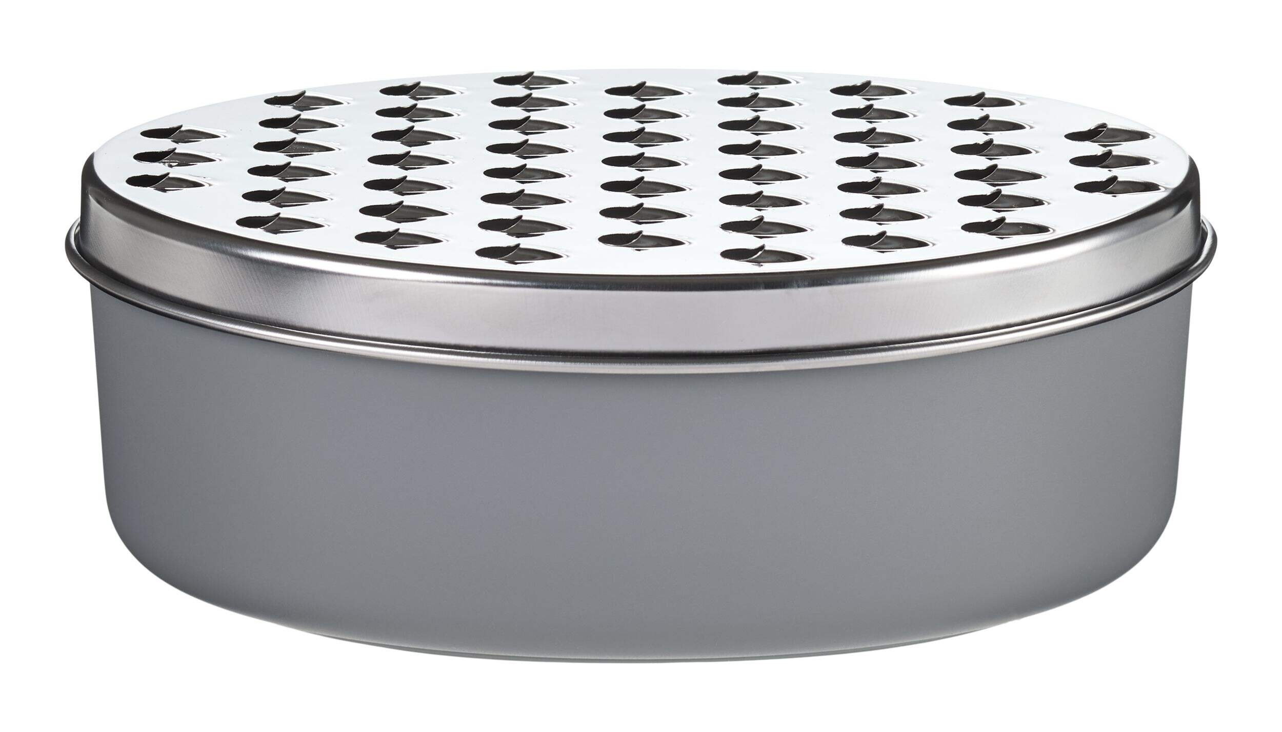 Simplicite Stainless Steel Cheese Grater with Container Front_Elevated