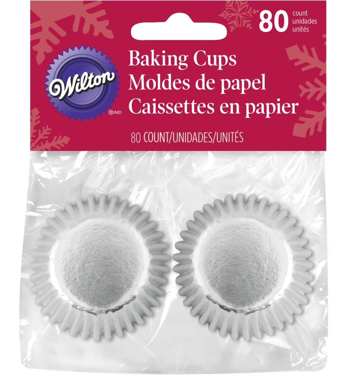 Wilton Silver Foil Baking Cups, Mini, 80-Count