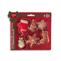 Core Home Stainless Steel Holiday Cookie Cutter Set, 6-pc Front_Flat