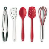 Core Home Festive Mini Silicone Utensil Set, 5-pc Front_Flat