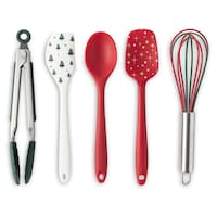 Core Home Festive Mini Silicone Utensil Set, 5-pc Front_Flat