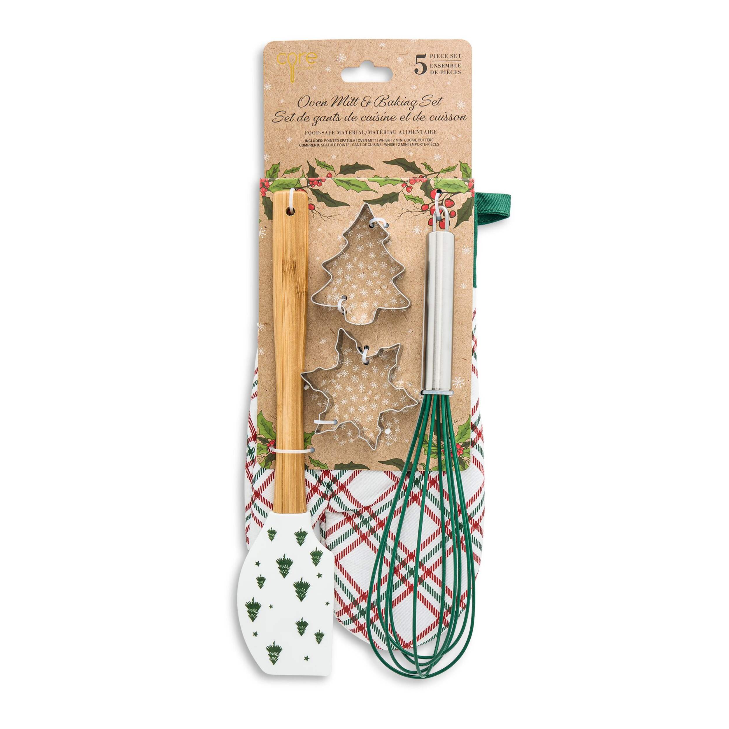 Core Home Festive Baking Utensil Set, 5-pc Front_Flat
