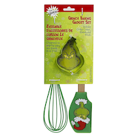Dr. Seuss Grinch Face Cookie Cutter/Whisk/Spatula Set, 3-pc Front_Flat