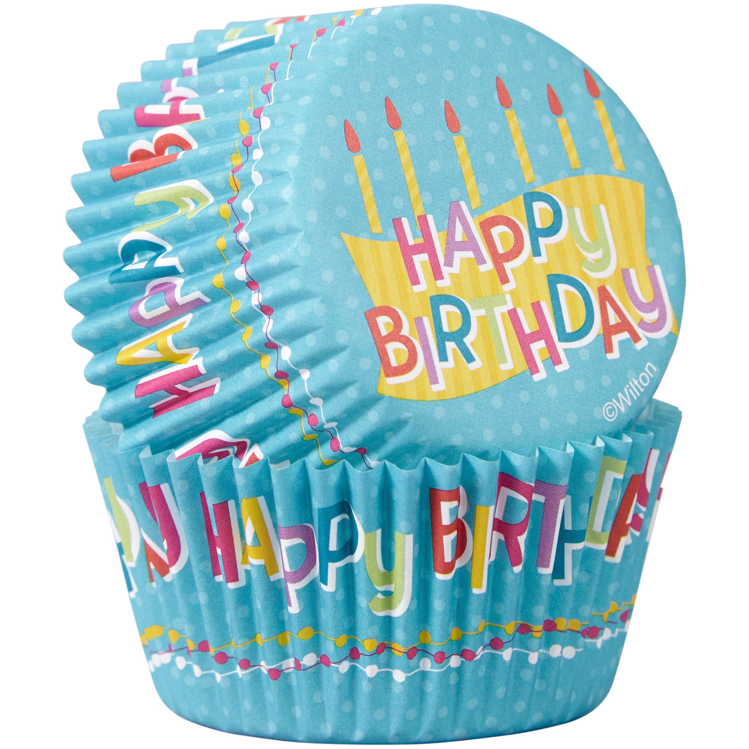 Wilton Happy Birthday Cupcake Liners, 50pk Party City
