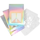 Wilton Square Window Cupcake Treat Party Boxes, Iridescent Gradient Colours, 6.5-in, 3-pk, for Carrying Cake/Cupcakes/Cookies/Baked Goods Composite_or_Mixed