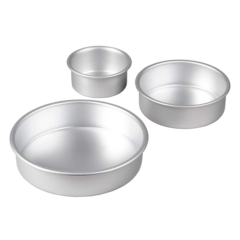 Round cake mould and non-stick baking sheets, perforated stainless steel,  stainless steel, , Removable moulds - De Buyer