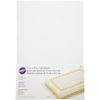 Plateaux à gâteau rectangulaires Wilton, blanc, 13 po, paq. 6, pour anniversaire/mariage/fête prénatale