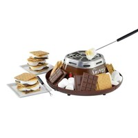 Machine à S'mores Lazy Susan pour l'intérieur de Nostalgia avec plateaux amovibles à 4 compartiments