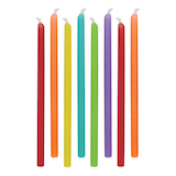 Stick Wax Candles, Multi-Coloured, 5-in, 12-pk, for Birthday Party Front_Flat