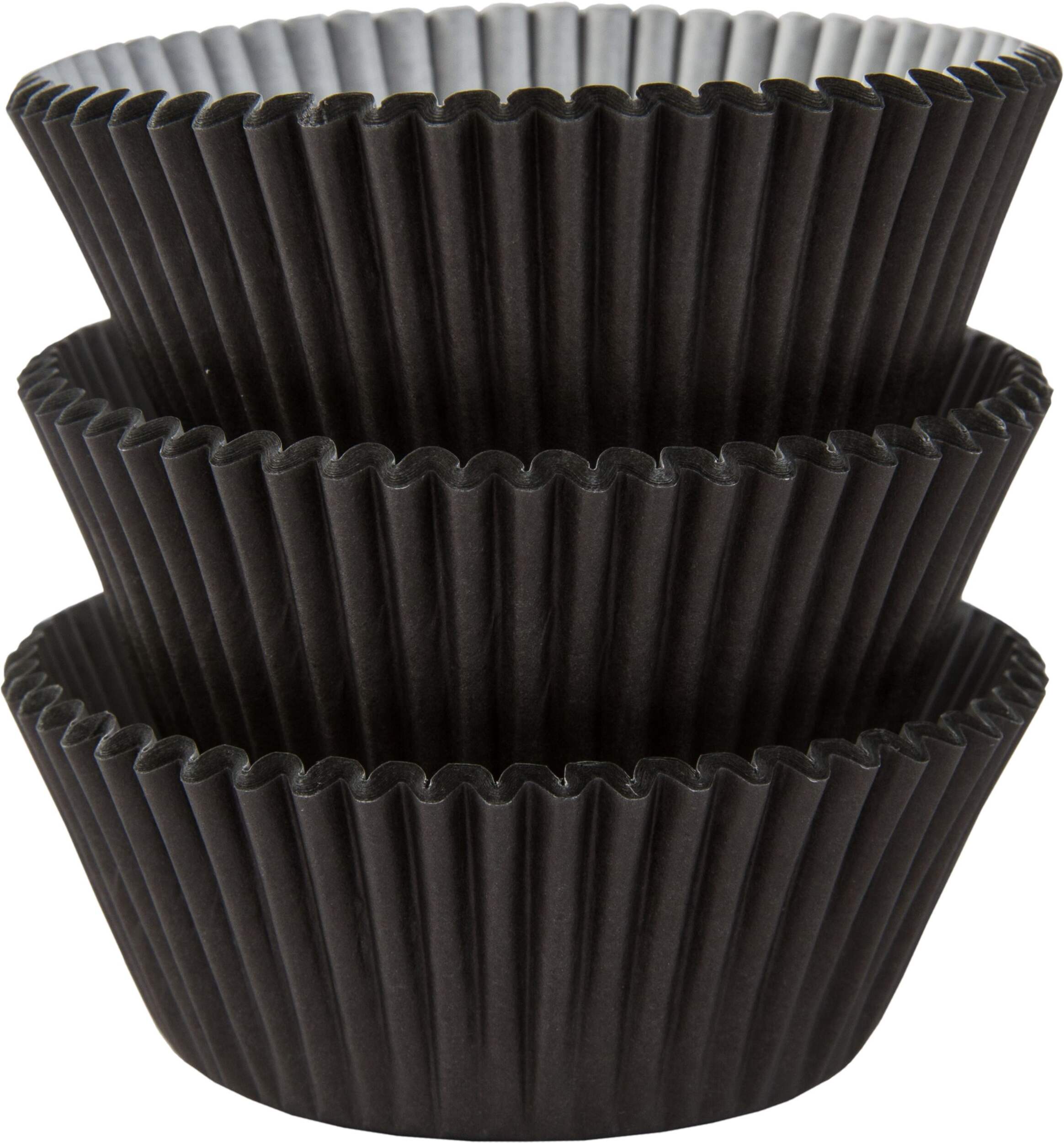 Baking Cups, Black, 2-in, 75-pk, for Birthday/Baby Shower/Anniversary/Wedding Front_Elevated