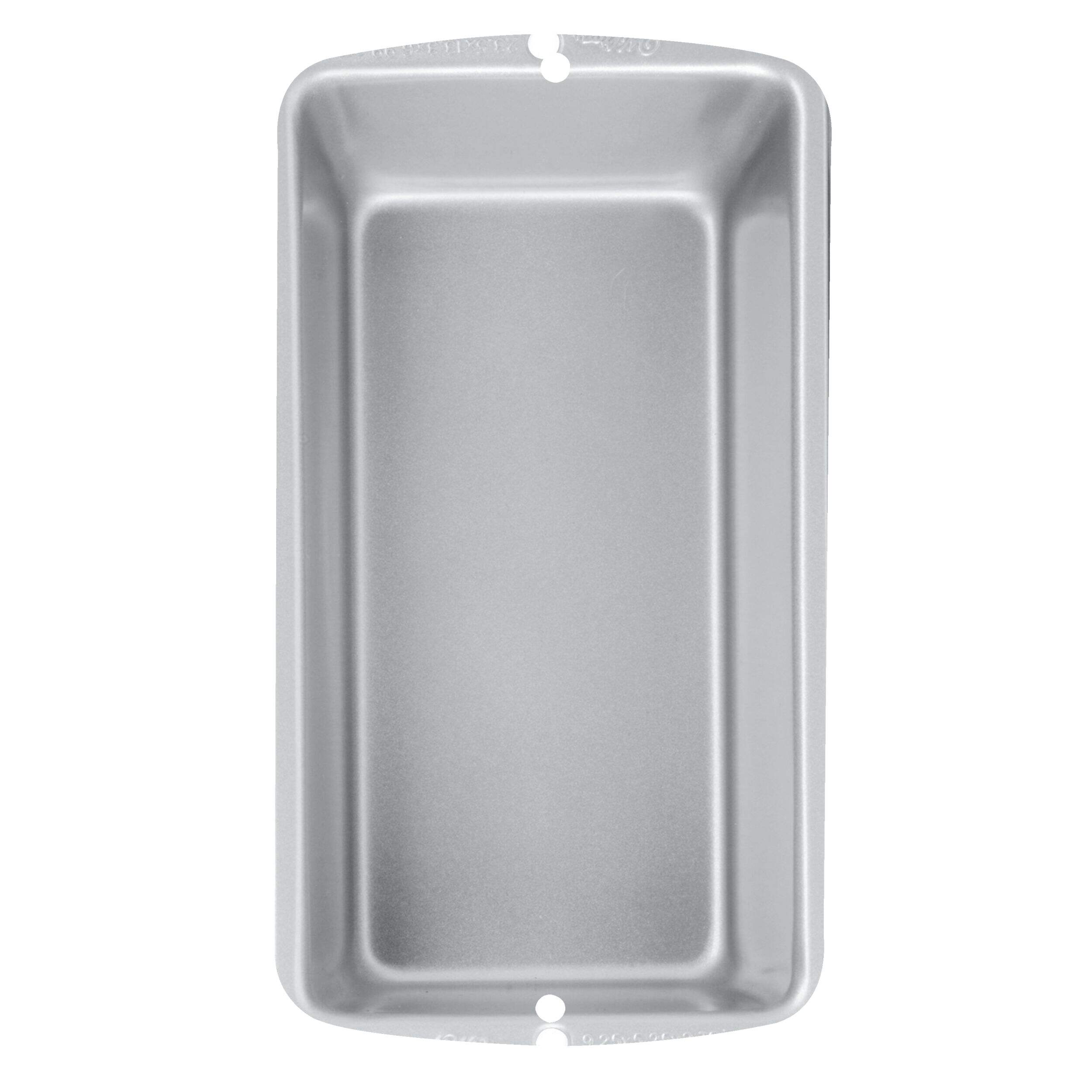 Wilton Rectangle Aluminum Reusable Large Loaf Pan, Silver, 9-in, for Baking Overhead_Flat