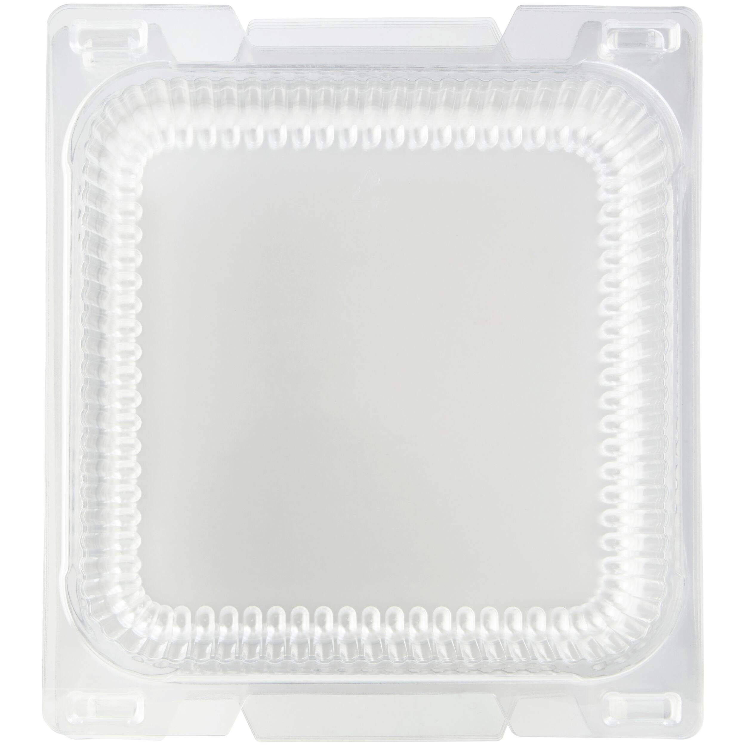 Wilton Rectangle Treat Party Boxes, Clear, 7-in, 4-pk, for Carrying Cake/Cupcakes/Cookies/Baked Goods Overhead_Flat