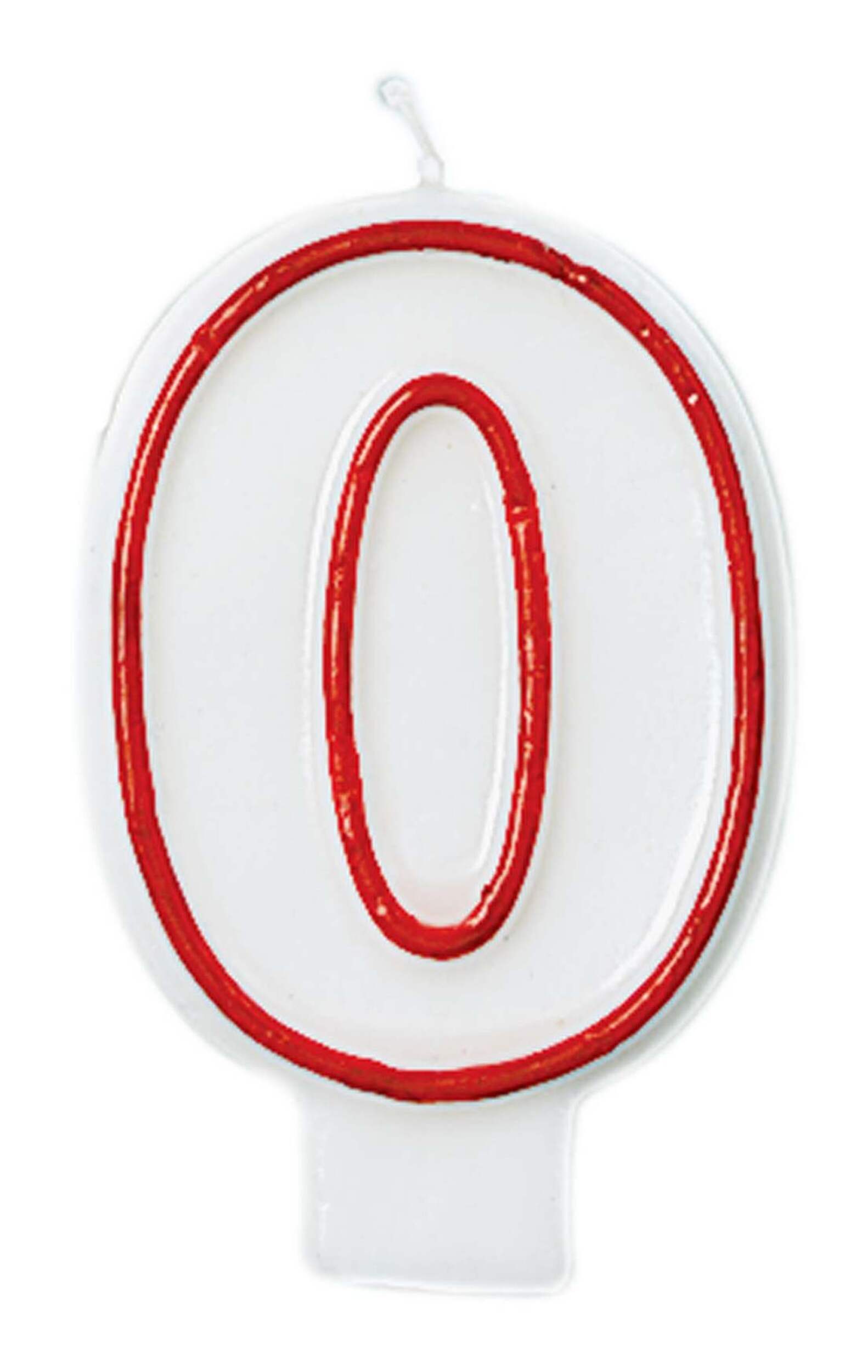 )CANDLE #0 RED/WHITE