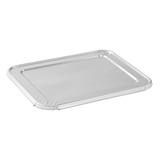 Demi-couvercle rectangulaire en papier d'aluminium pour plat vapeur, argent, 13 po, pour cuisson/cuisson à la vapeur Front_Angled_Left