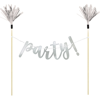 Décoration de gâteau à bannière de lettres Party Front_Flat