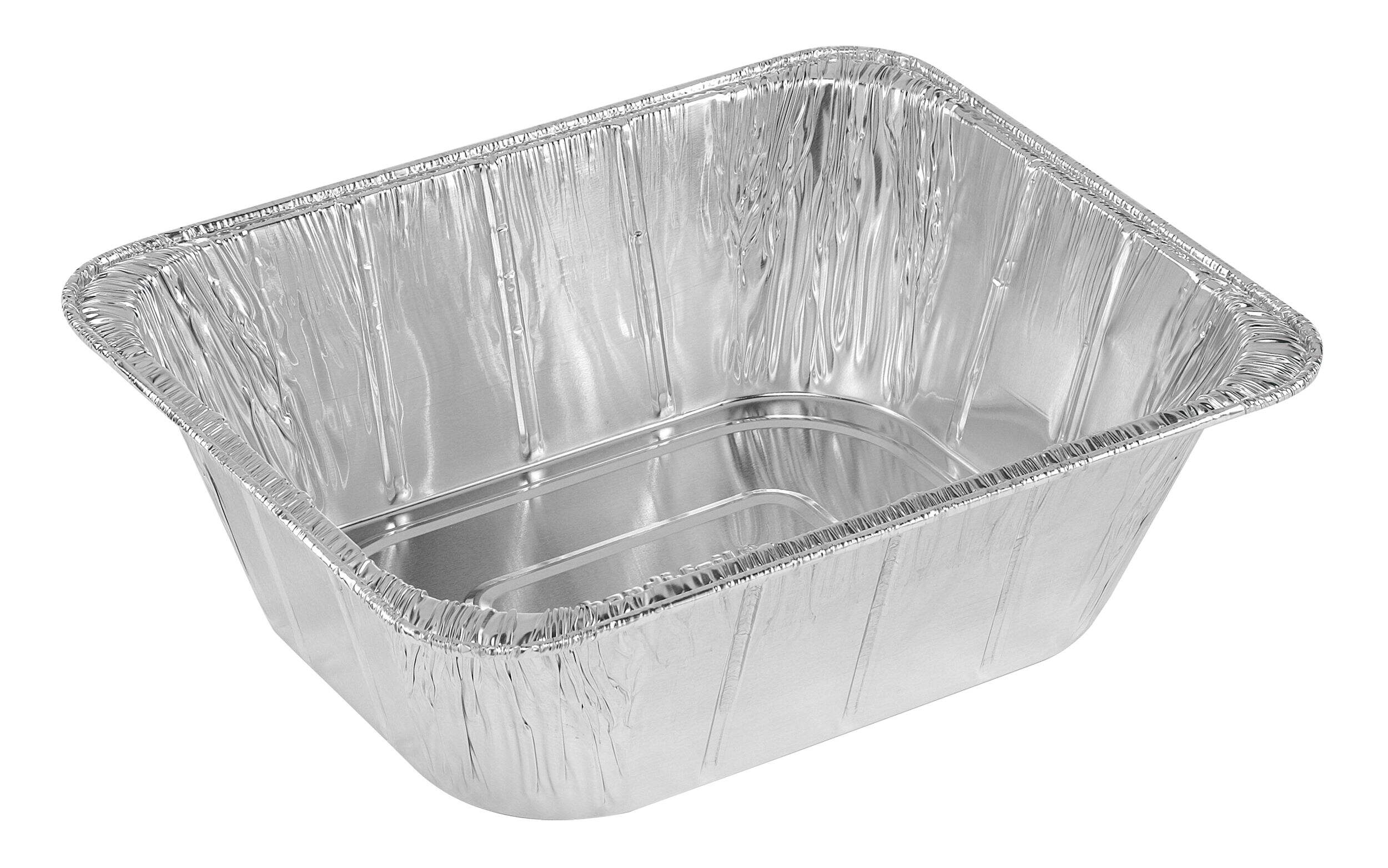 Plat de cuisson à vapeur très profond réutilisable en aluminium, argent, 11 po, pour cuisson/cuisson à la vapeur Front_Three_Fourths_Angled_Right
