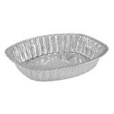 Round Foil Reusable Steam Baking Pan, Silver, 17.75-in, for Baking/Cooking/Steaming Front_Angled_Left