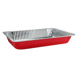 Foil Reusable Full Deep Steam Baking Pan, Assorted Colours, 12.75-in, for Baking/Cooking/Steaming Front_Three_Fourths_Angled_Right