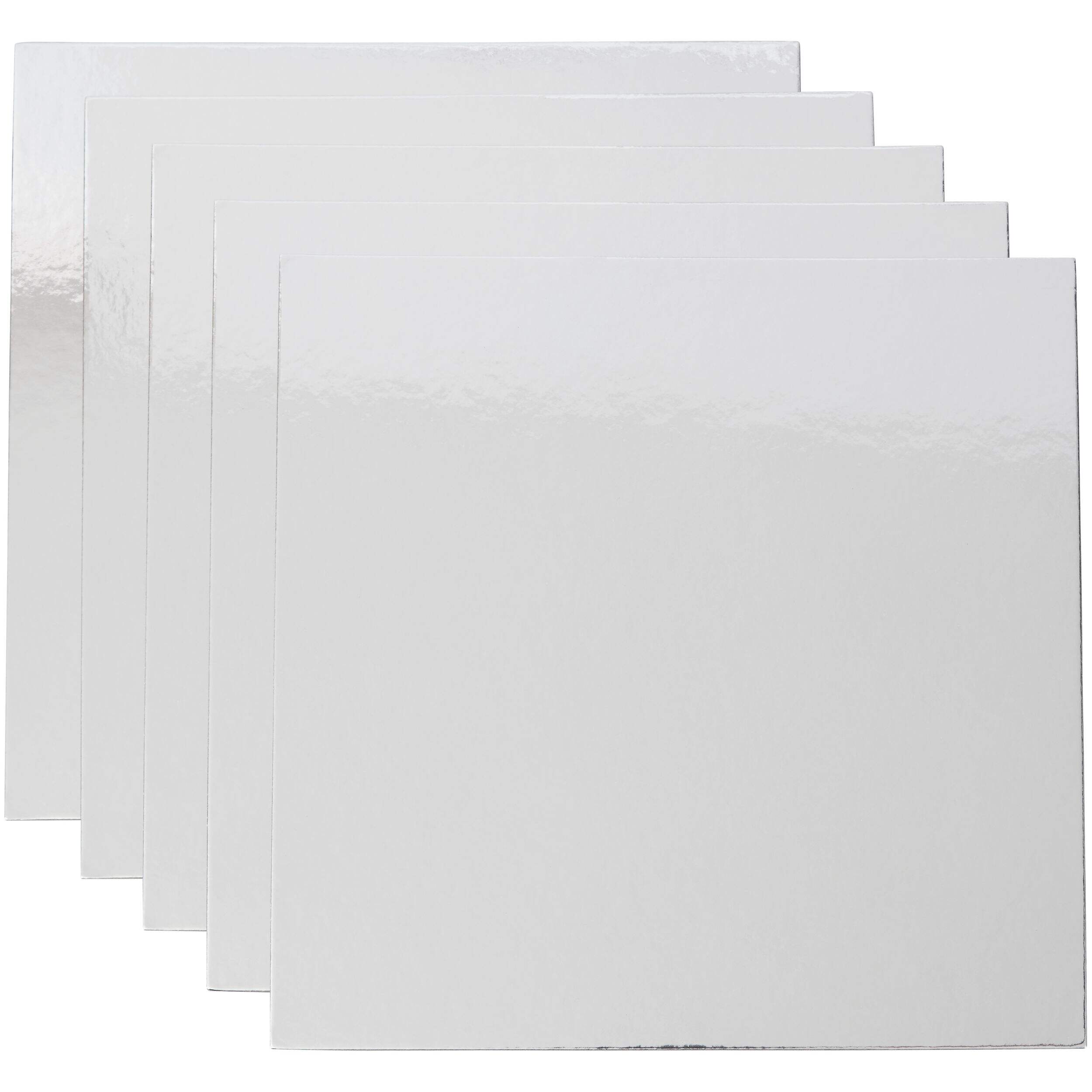 Plateaux carrés en silicone, 12 po, paq. 5 Front_Flat