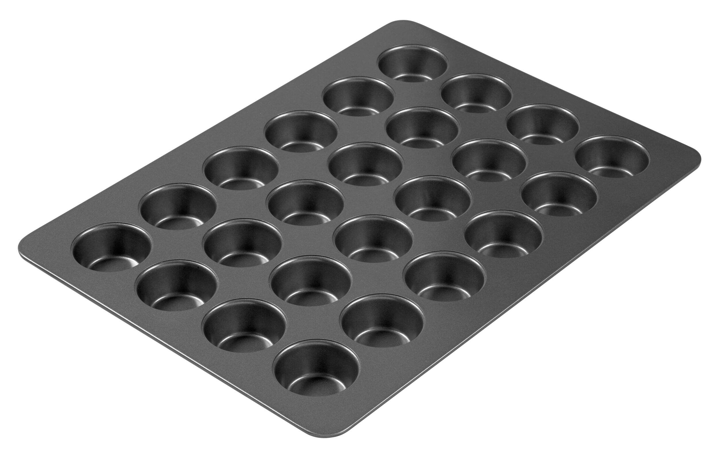 Mega Cavity Mini Muffin Pan, 24-Cup Overhead_Plunge