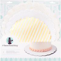 Sweet Tooth Fairy Gold & White Cake Boards, 3-pk Front_Flat