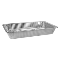 Rectangle Foil Reusable Full Deep Steam Baking Pan, Silver, 21-in, for Baking/Cooking/Steaming Front_Angled_Right