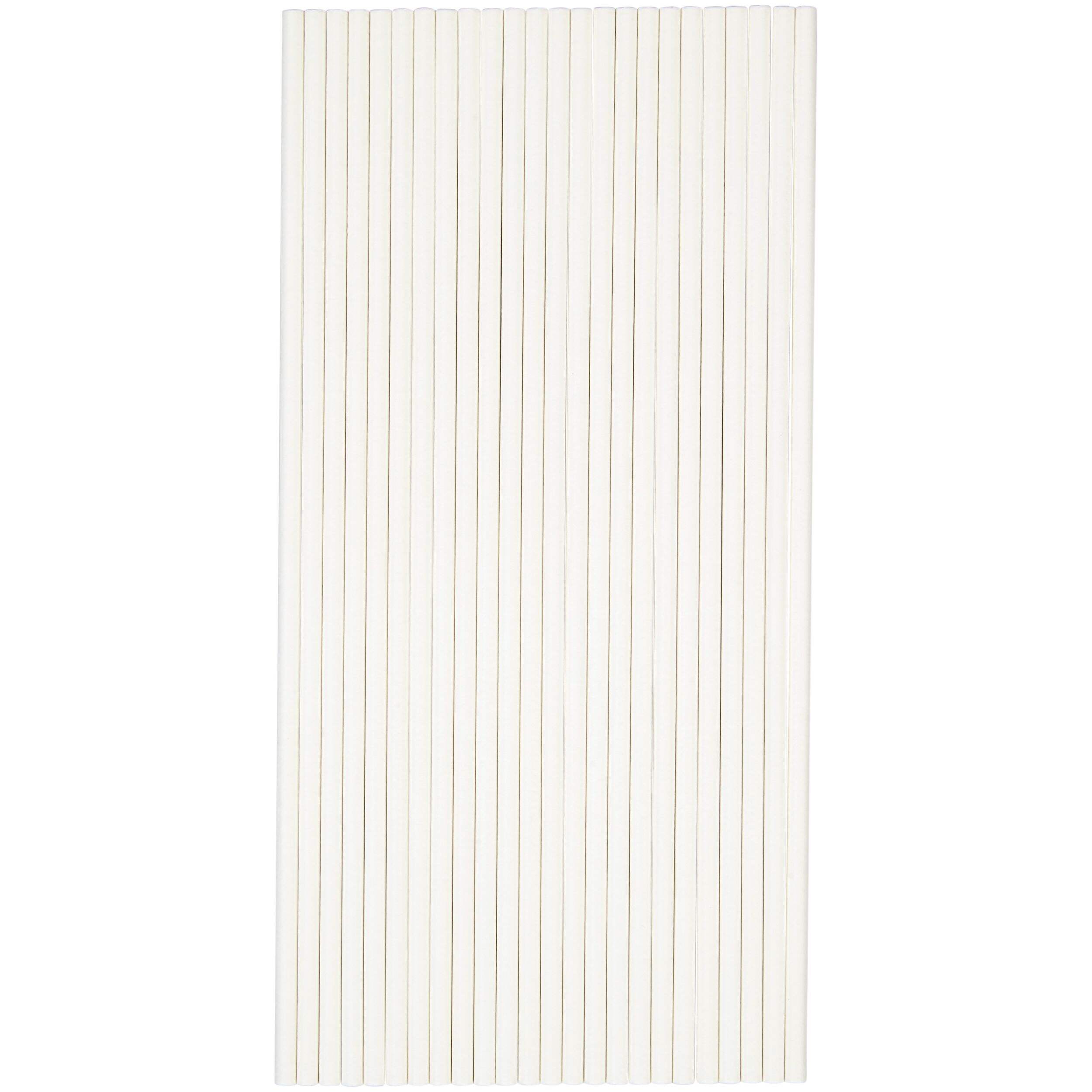 Wilton Lollipop & Cake Pop Stick, White, 8-in, 25-pk, for Baking/Cake Decoration Front_Flat