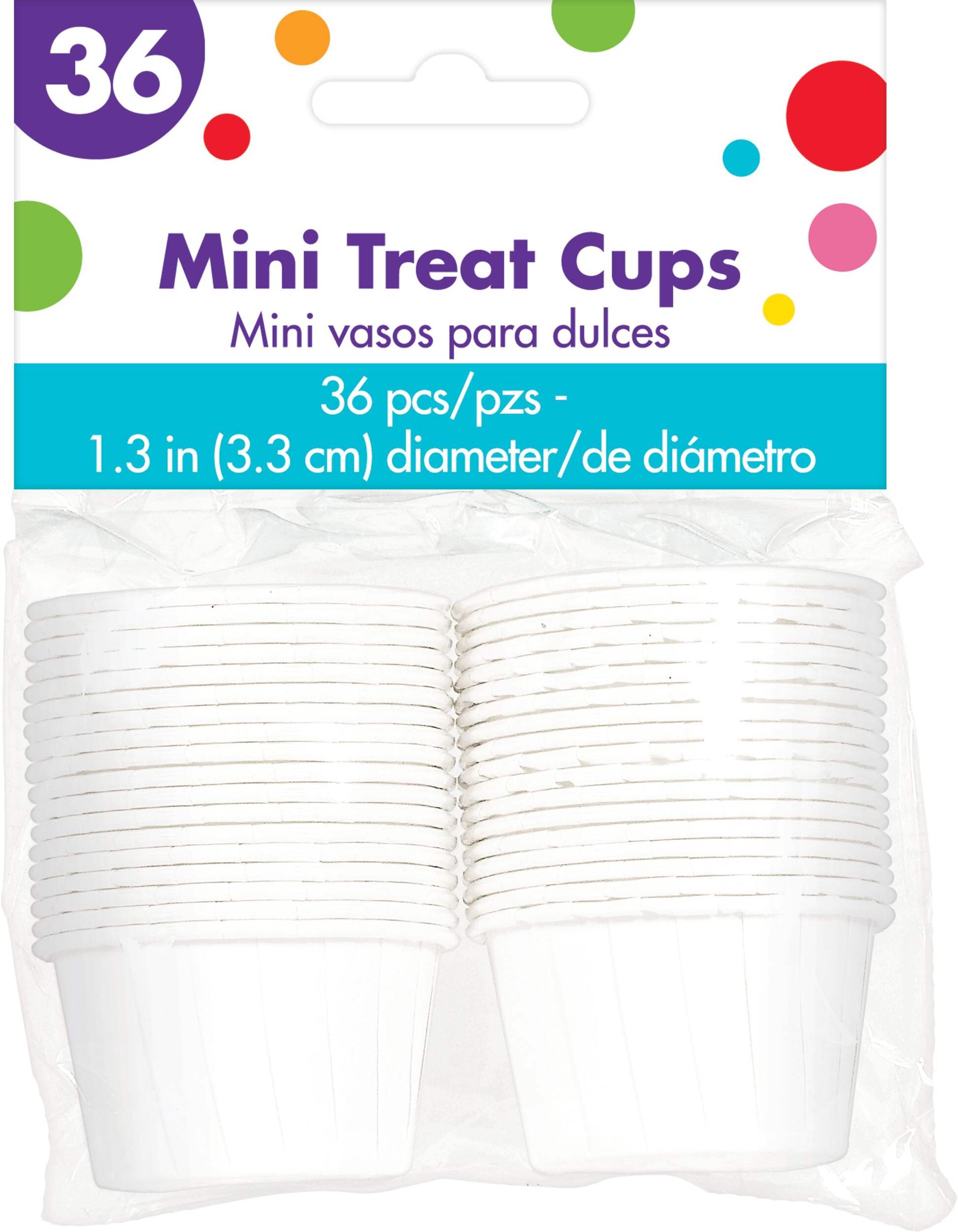 Wilton Mini Nut Cup Treat Cups, White, 1.25-oz, 35-pk, for Snack Container/Party Favour Front_Flat