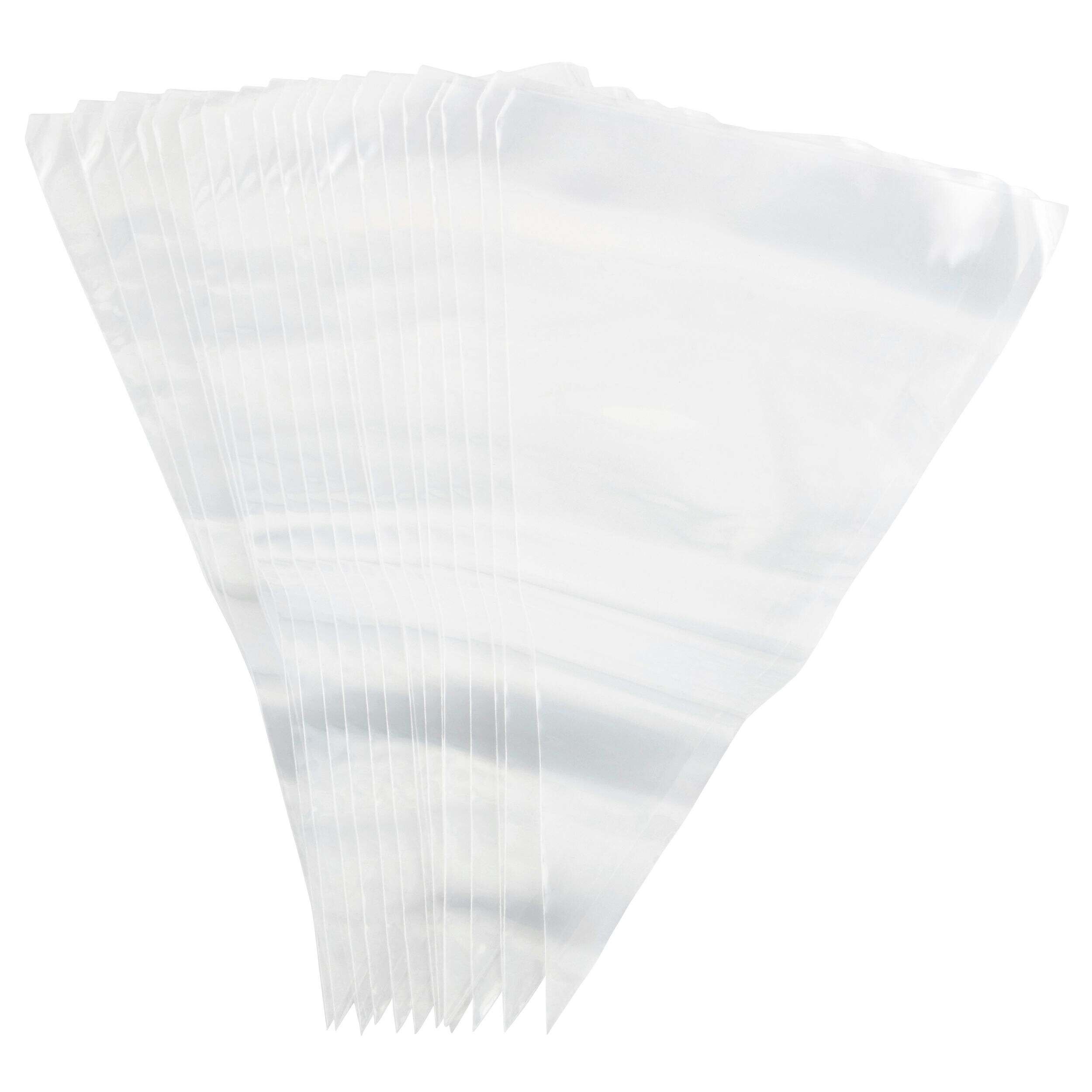 Wilton Disposable Piping Decorating Bag, Clear, 24-pk, for Baking/Cake Decoration Front_Flat