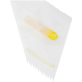Wilton Disposable Piping Decorating Bag, Clear, 12-pk, for Baking/Cake Decoration Front_Flat