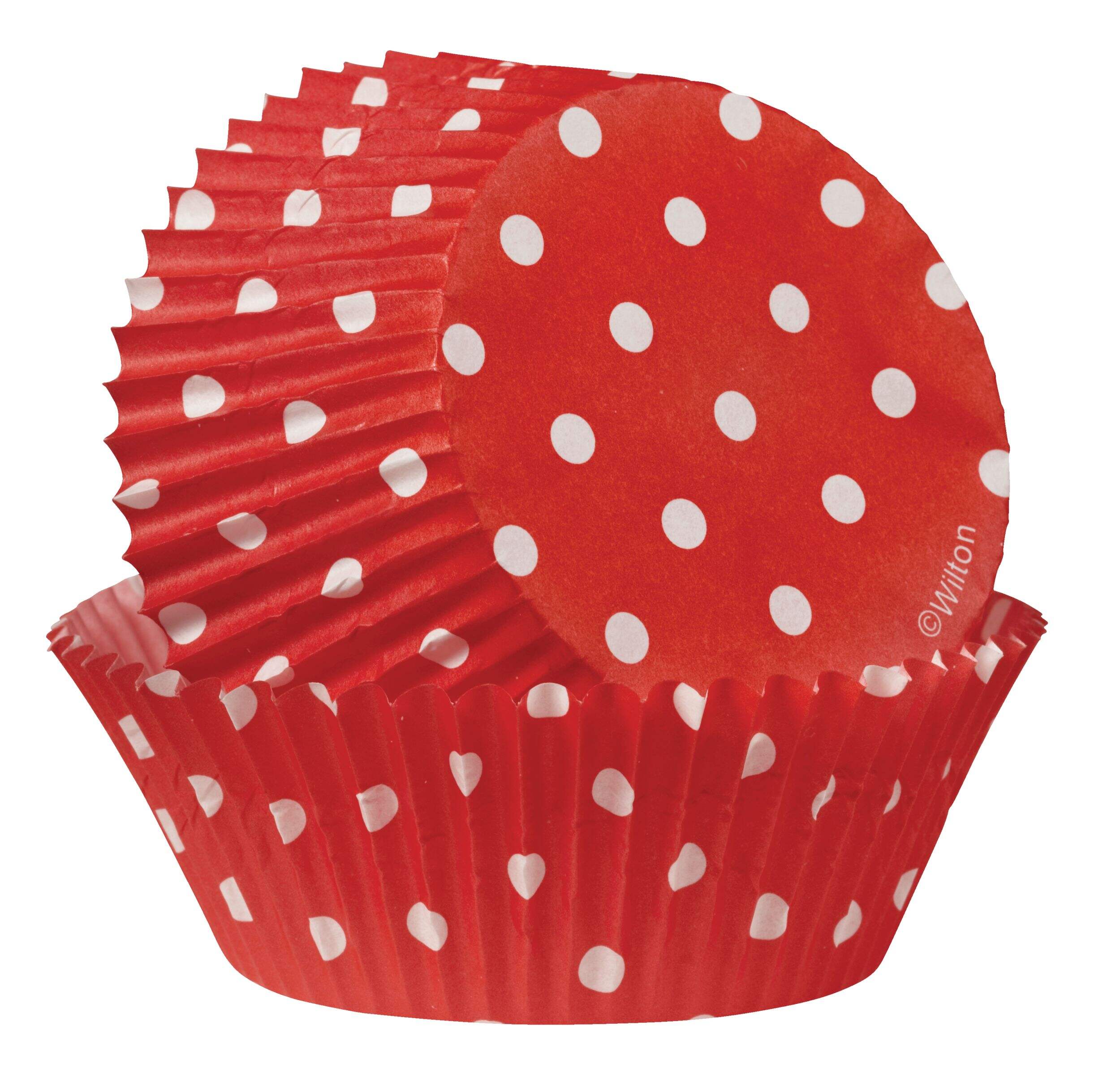 Wilton Polka Dot Cupcake Liners, Red, 75-pk Composite_or_Mixed