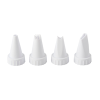 Wilton Icing Decorating Tip Set for Piping Bags, White, 4-pk, for Baking/Cake Decoration Front_Elevated
