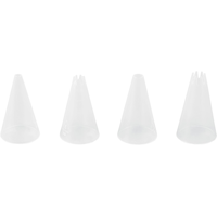 Douilles pour décoration jetables Wilton pour poche à douille, transparent, paq. 4, pour cuisson/décoration de gâteau Front_Flat