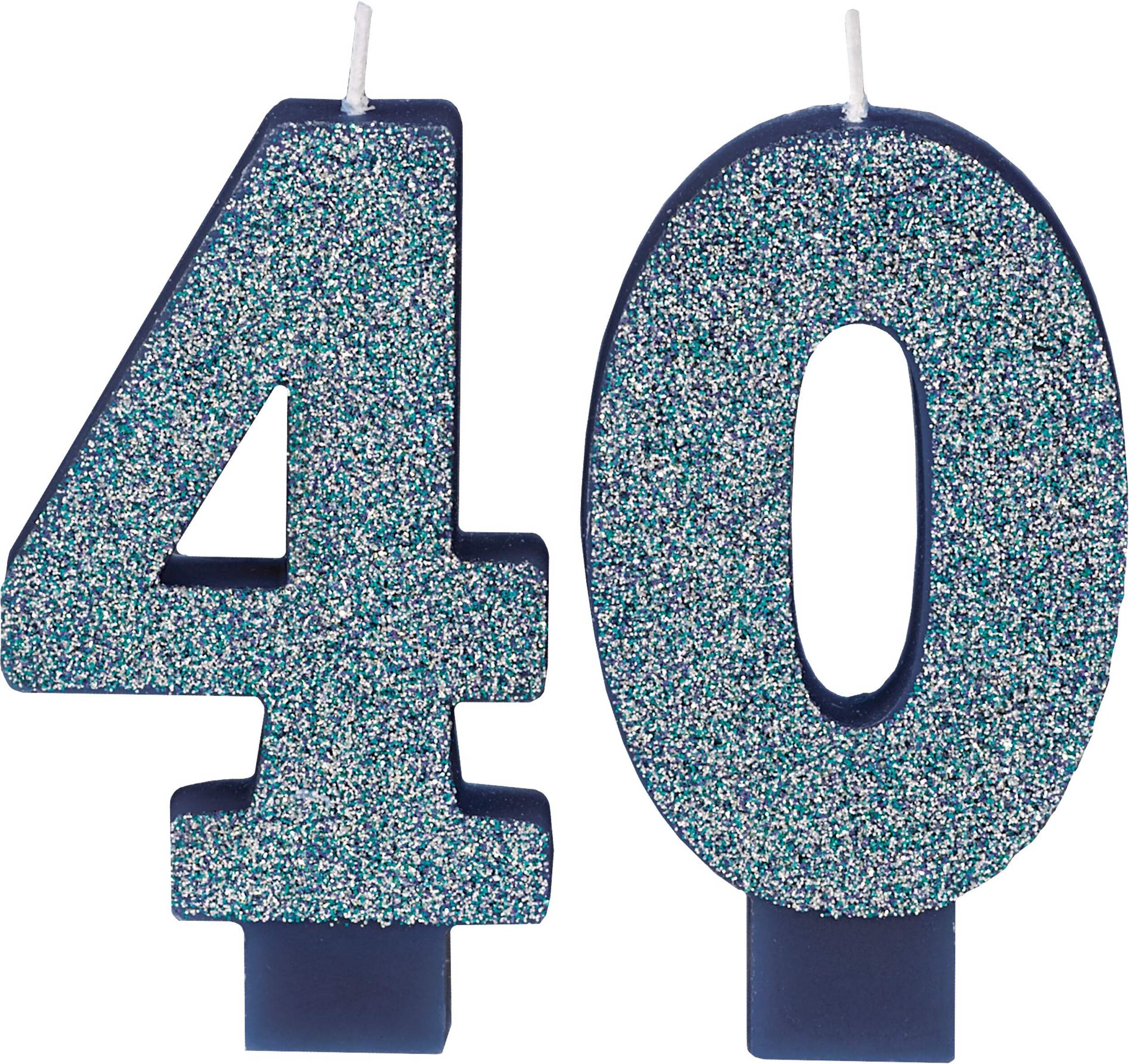 Here's to Your Birthday Number 40 Birthday Candles, 2-pc Front_Elevated