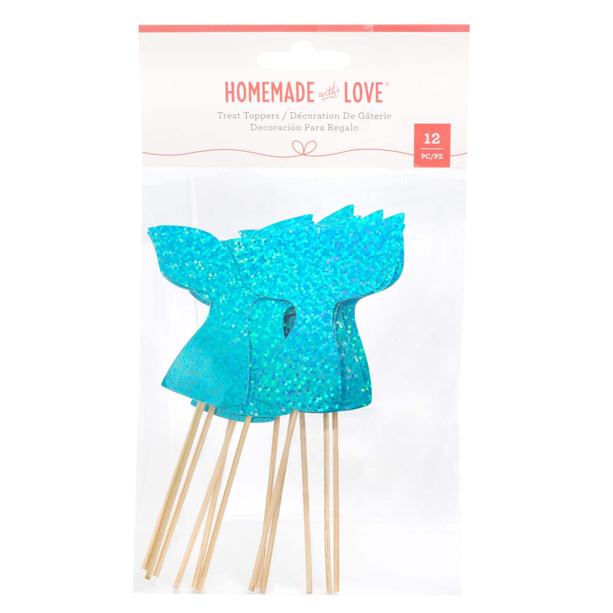 Mermaid Cake Top Picks, 12-pk Front_Flat